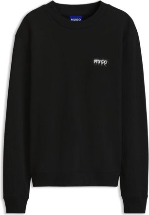 HUGO BOSS Cotton-terry sweatshirt with logo artwork