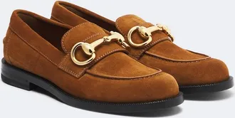 Gucci Mocasines de ante con Horsebit