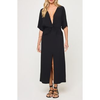 L*Space Madison Cover-Up Midi Dress in Black at Nordstrom Rack, Size X-Large