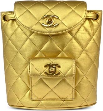 Chanel Zaino Duma piccolo 1992 - Oro