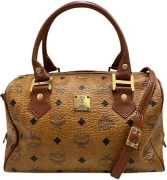 MCM Pre-owned Borsa Boston in Pelle Visetos - - Pre-owned - Donna - Marrone - ONE SIZE