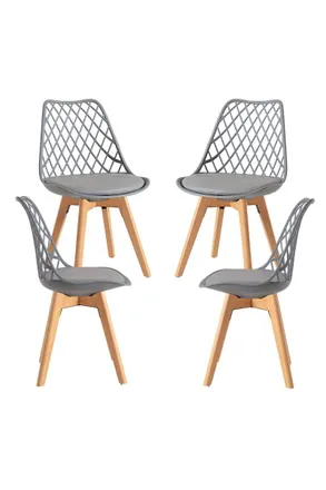 Regalos Miguel Regalos Miguel - Packs Sillas Comedor - Pack 4 Sillas Mima - Gris Claro
