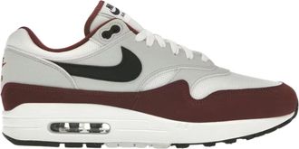 Nike Air Max 1 Sneaker in White / Dark Team Red Suede Men Low-Top