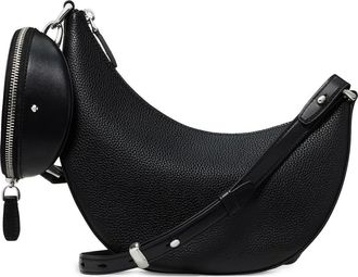 Kate Spade New York duo pebble leather crossbody bag in Black/Silver at Nordstrom