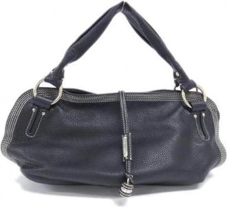 Celine Pre-owned Handbags, female, Black, Size: ONE SIZE Pre-owned Vintage Leather Handbag