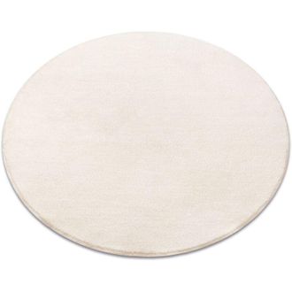 RugsX Rugsx - Alfombra Velvet Micro C&iacute;rculo Crema Llanura Color S&oacute;lido Beige Circulo 100 Cm