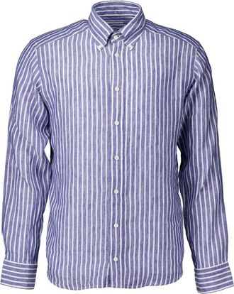 Eton Overhemden, Heren, Blauw, S, Katoen, Long Sleeve Shirt