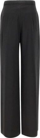 Max Mara Berard Wijde Broek - Dames - Wijde Broeken - Zwart - S - Wol - Broeken