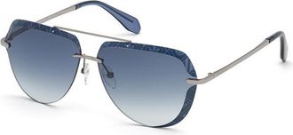 adidas OR0018 90W Mens Sunglasses Blue Size 63