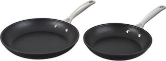 LE CREUSET Set of 2 Toughened Nonstick PRO Fry Pans in Black at Nordstrom