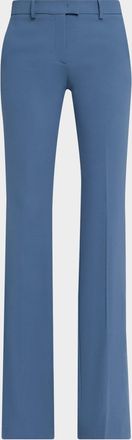 Michael Kors Haylee Flare-Leg Stretch Wool Trousers