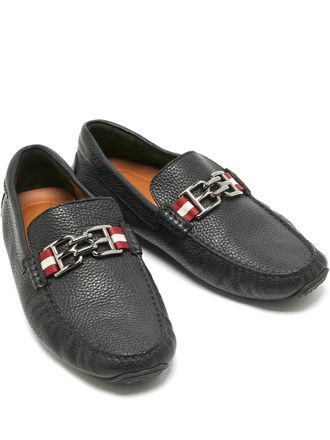 Bally BB-horsebit pebbled loafers - men - Calf Leather/Calf Leather/Calf Leather/Rubber - 41.5 - Black