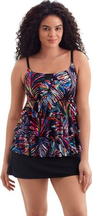 Longitude Faux Ruffle Skirtini Long Torso Swimsuit in Coolangata at Nordstrom, Size 10