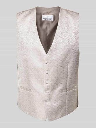 Wilvorst Weste mit Leistentaschen in Beige, Größe 50