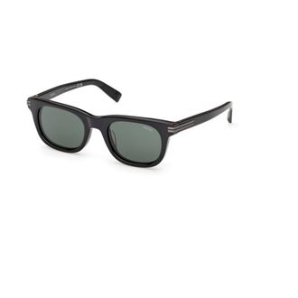 Ermenegildo Zegna Square Sunglasses - male - Zegna - Sunglasses - Black - 54 MM - Accessories