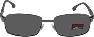 Carrera Grey Rectangular Mens Sunglasses CARRERA 8037/S 0R80/IR 58