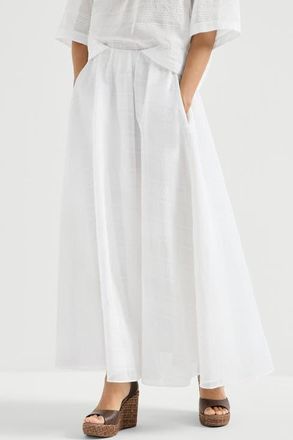 Brunello Cucinelli Cotton organza broderie anglaise skirt in White at Nordstrom, Size 42
