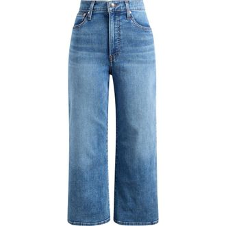 Madewell The Short Wide-Leg Crop Jeans Super Stretch Denim in Oneida Wash at Nordstrom, Size 24