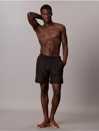 Calvin Klein Mens Icon Logo Drawstring 7 Swim Shorts - Black - 2XL