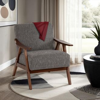 Seconique Kendra Accent Chair in Dark Grey