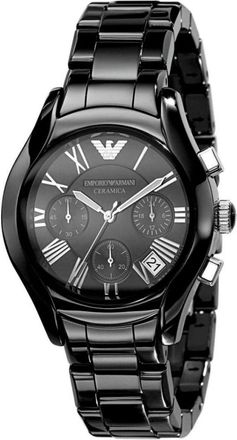 Emporio Armani Ceramica Chronograph Horloge - Heren - Horloges - Zwart - ONE Size - Accessoires