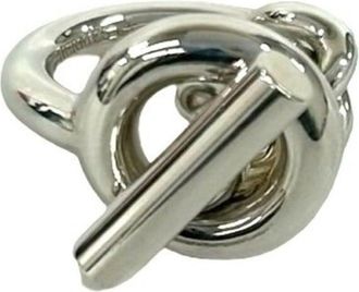Herm&egrave;s Silver Silver 925 Band Ring (Pre-Owned)