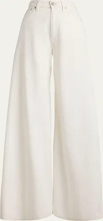 Ralph Lauren Collection Cotton Twill Full Wide-Leg Pants