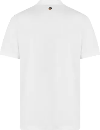 HUGO BOSS Mens T-Shirt Jersey Zip White Polyester T-Shirts And Polos