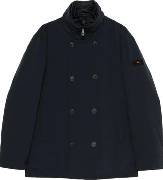 Peuterey Mantel met dubbele rij knopen - Blauw