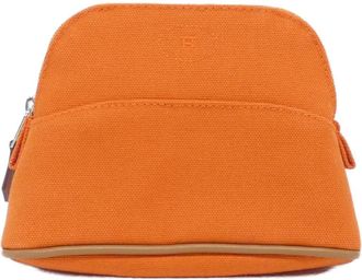 Herm&egrave;s Orange Canvas Pouch (Pre-Owned)