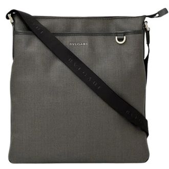 Bulgari Pre-owned Cross Body Bags, male, Black, Size: ONE SIZE Pre-owned Vintage Shoulder Bag