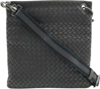 Bottega Veneta Pre-owned Cross Body Bags, female, Black, Size: ONE SIZE Pre-owned Leather Cross Body Bag