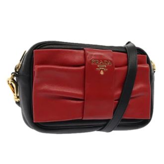 Prada Pre-owned Leather prada-bags - Dames - Pre-owned - Rood - Maat: ONE Size Leer