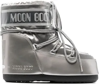 Moon Boot Silver Logo Boots