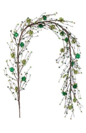 Glitzhome 72L St. Patricks Shamrock Garland in Green at Nordstrom, Size Medium