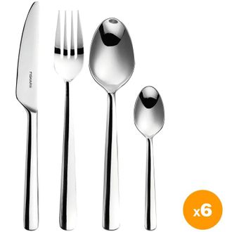 Fiskars Functionalform Cutlery Gift Box - 24 Pieces - Steel