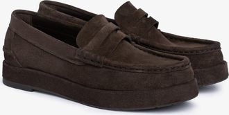 Pedro Garcia Maxi loafer in brown suede leather | Sergia | Fall winter 26