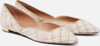 Aquazzura Maia tweed ballet flats