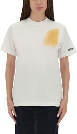 Moschino White Graphic Crew Neck T-Shirt