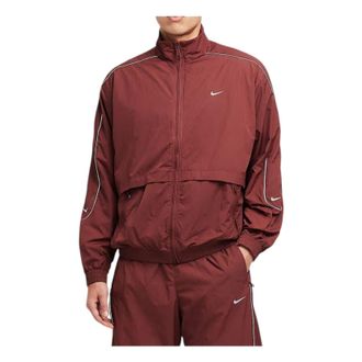 Nike Solo Swoosh Woven Track Jacket Asia Sizing Team Red FB8623-677