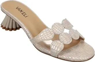 Vaneli Womens Ophira Metallic Sandals In Champagne