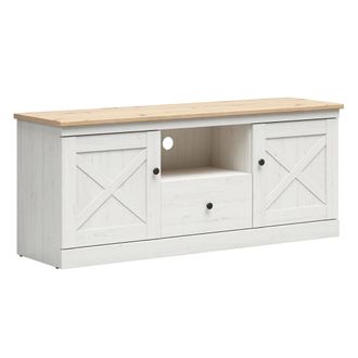 Petits Meubles Mueble tv 2 puertas 1 caj&oacute;n 153 cm tableros de part&iacute;culas blanco