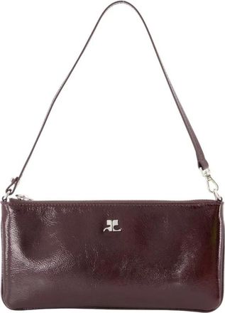Courr&egrave;ges Zipped Pouch Naplack - Dames - Schoudertassen - Bruin - ONE Size - Tassen