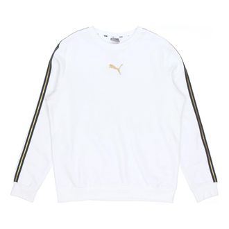 Puma Metallic Nights Crew Sweatshirt White Black Gold 587141-02