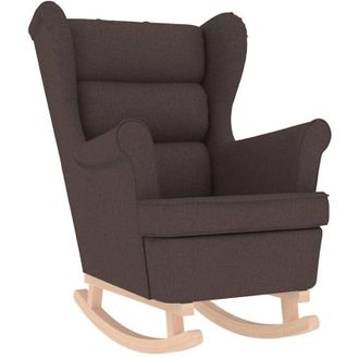 vidaXL Vidaxl - Silla Mecedora De Tela Marr&oacute;n Oscuro 74x90x102 Cm