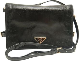 Prada Pre-owned Prada Crinkled Calfskin Crossbody Ladies E99BCH1X09GZUZK9