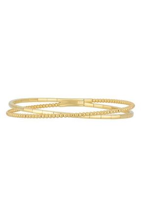 Bony Levy 14K Gold Crossover Bangle Bracelet in 14K Yellow Gold at Nordstrom, Size Small