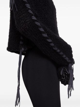 Acne Studios Wool Blend Crewneck Sweater - Black
