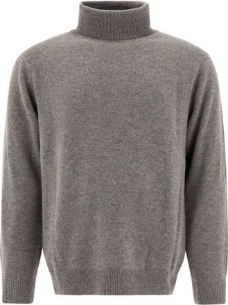 Beams Plus Truien & Vesten, Heren, Grijs, L, Wol, Grijze Turtleneck Gebreide Kleding Aw 24