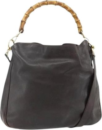 Gucci Pre-owned Handbags, female, Brown, Size: ONE SIZE Pre-owned Vintage Hand Bag